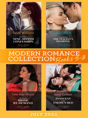 cover image of Modern Romance July 2022 Books 5-8